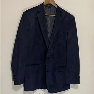 Lauren Ralph Lauren Midnight Blue Men’s Microsuede Blazer Jacket Sz 48L